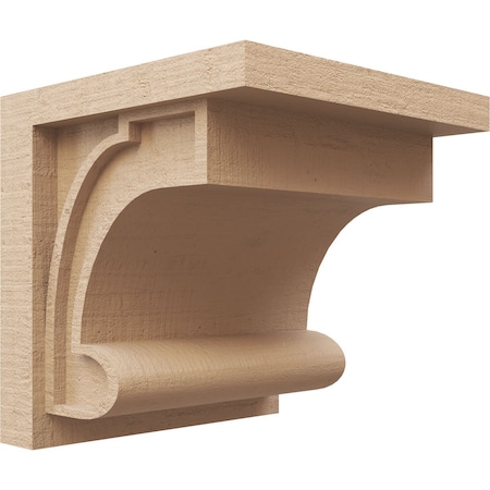 Ekena Millwork 12"W x 12"D x 12"H Wide Alma Rough Cedar Woodgrain TimberThane Corbel, Primed Tan CORUR12X12X12ALMRCPR